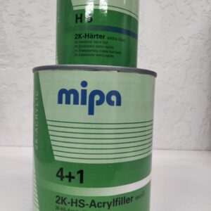Грунт-наполнитель акриловый 2К Mipa 4+1 Acrylfiller HS белый, комплект H5 1+0.25 л